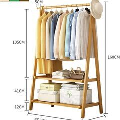 新品コートラック（棚付き）の画像