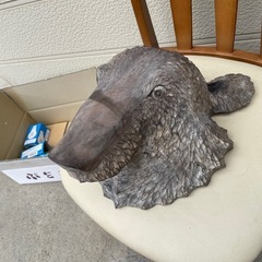 壁掛け木彫り熊の画像