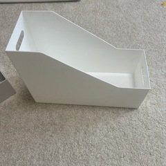 無印ポリプロピレン入り収納キャリーボックス・ワイド 約幅15×奥行32×高さ8cm 15930784 ニトリ収納の画像