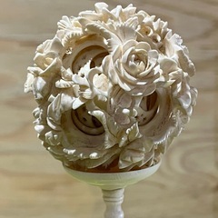 多層球体　天球 置物  飾り品 天然素材 東洋彫刻の画像