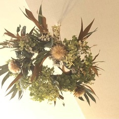 ドライフラワー　リース　フライングリースの画像