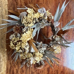 ドライフラワー　リース　フライングリースの画像