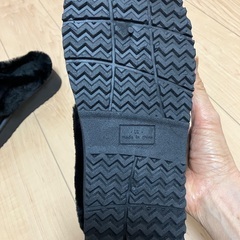 黒ファー付き　スリッポン　サボ　クロックス　LLサイズ　新品未使用品の画像