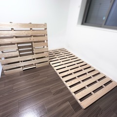 シングル すのこベッド 2台 国産 ひのき セットの画像