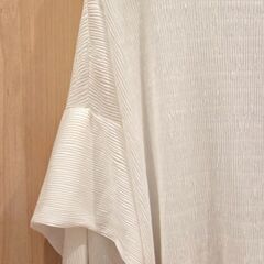 ZARA　ホワイト リブ編み 　トップス　長袖の画像