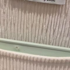 ZARA　ホワイト リブ編み 　トップス　長袖の画像