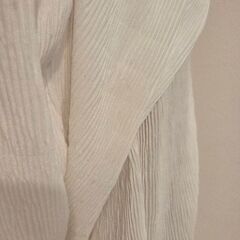 ZARA　ホワイト リブ編み 　トップス　長袖の画像