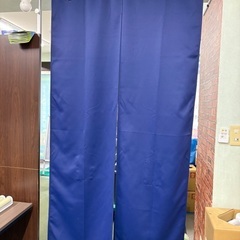 PONY DANCE 断熱 断冷 部屋仕切り 遮光 ロング カーテン 厚地 のれん 寝室 階段 ローヤルブルー 1枚 幅100丈200cmの画像