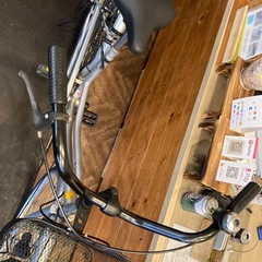 【カゴ新品！】シングルギア　26インチ自転車　シルバーの画像