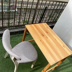 テーブル机　イスセット　無印