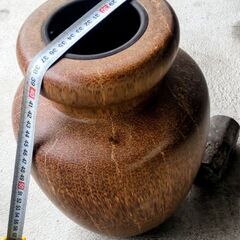 🍓  木製の花瓶／高さ約25cm×外径約12cmの画像