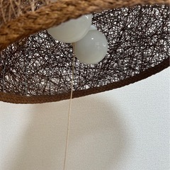 アジアン　ジュート編　電気　ライト42cmの画像