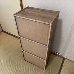 カラーボックス（木目）の画像