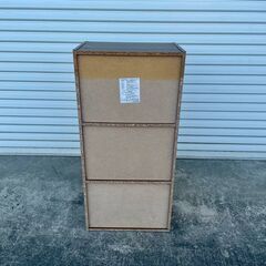 【那須町役場】カラーボックス茶　収納　棚　本棚【管理番号346】の画像