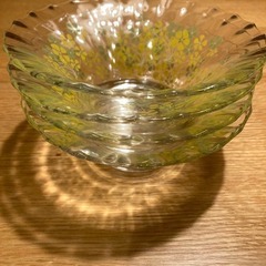IWAKI Pyrex 花柄ガラス皿 日本製 ４枚セットの画像