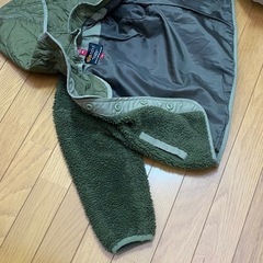 ALPHA フリースジャケット 110サイズ オリーブグリーンの画像