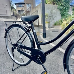 美品❣お買得品　Fitz26インチ シティサイクル ブラック 前面バスケット付きの画像