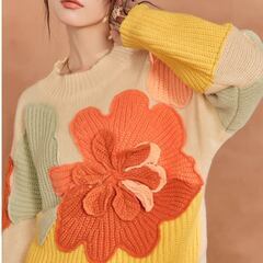 Shelluits 柑橘Flowerのjuicyニットの画像