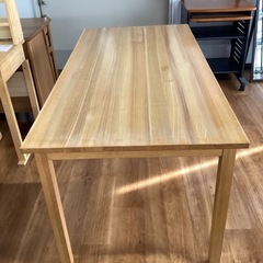 タモの集成材　テーブル【町田市再生家具】　252230の画像