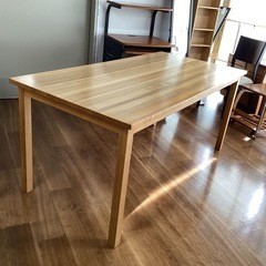 タモの集成材　テーブル【町田市再生家具】　252230の画像