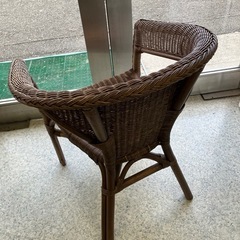 O2511-074 ニトリ ラタンチェア アームチェア 中古の画像