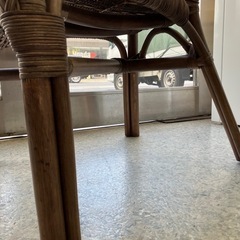 O2511-075 ニトリ ラタンチェア アームチェア 中古の画像