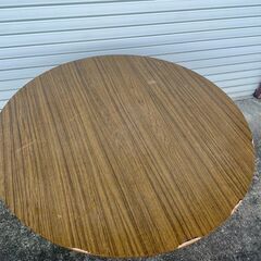 【那須町役場】リプロダクト　チューリップテーブル　茶　ダイニングテーブル【管理番号3496】の画像