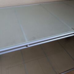 明日処分 無印良品 MUJI ガラス製棚 可動 ガラステーブルの画像