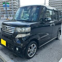 H25　NBOXカスタム　車検満タン　片側パワスラ　Bluetooth　ETCの画像