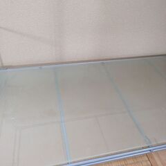 明日処分 無印良品 MUJI ガラス製棚 可動 ガラステーブルの画像