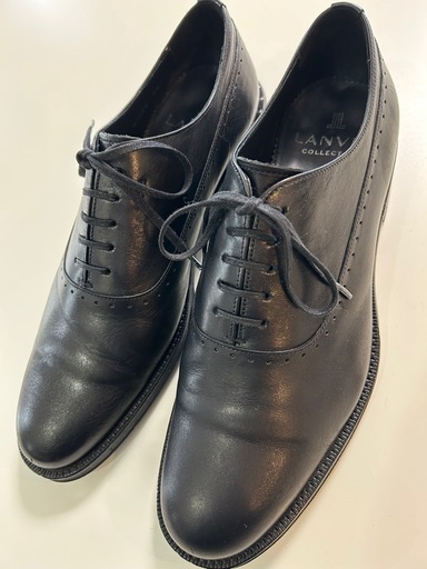 新品未使用 ランバンコレクション ドレスシューズ ダークグレー 本革