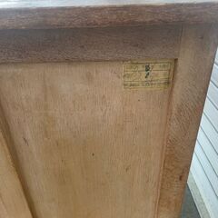 【那須町役場】昭和レトロ　木製事務机　テーブル　オフィス　カフェ　古道具【管理番号350】の画像