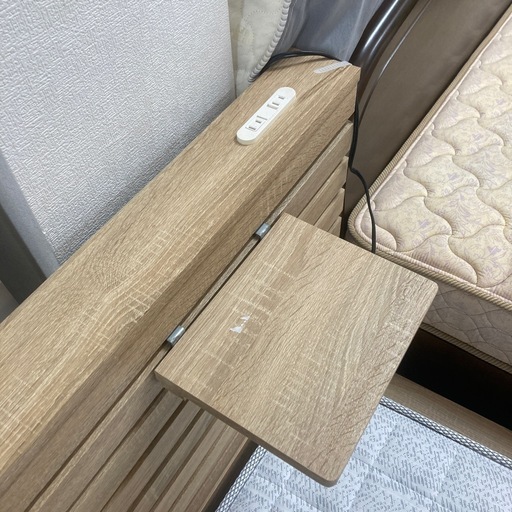 コンセント付き　ロータイプ　ダブルベッド　フレームのみ　中古　リサイクルショップ宮崎屋　住吉店25.12.12