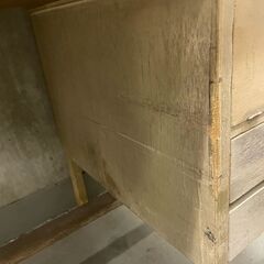 【那須町役場】昭和レトロ　木製事務机　テーブル　オフィス　カフェ　古道具【管理番号351】の画像