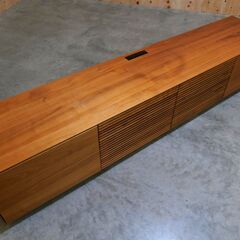 【ヤ取】≪yt2092ジ≫ MasterWal/マスターウォール SUPREMO/スプレモ AVボード W2400 幅240cm TVボード/TV台/ルーバー/おしゃれ/ブランド家具/中古家具/宮城県仙台市 071025-01の画像