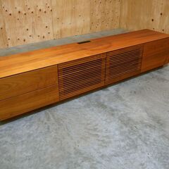 【ヤ取】≪yt2092ジ≫ MasterWal/マスターウォール SUPREMO/スプレモ AVボード W2400 幅240cm TVボード/TV台/ルーバー/おしゃれ/ブランド家具/中古家具/宮城県仙台市 071025-01の画像