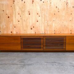 【ヤ取】≪yt2092ジ≫ MasterWal/マスターウォール SUPREMO/スプレモ AVボード W2400 幅240cm TVボード/TV台/ルーバー/おしゃれ/ブランド家具/中古家具/宮城県仙台市 071025-01の画像