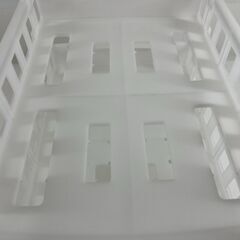 3段 書類ケース 組み立て式 プラスチック製 ホワイト 幅26cm×奥行34cm×高さ25cmの画像