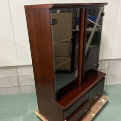 KUWAYA 久和屋 木製 飾り棚 本棚 食器棚 収納棚 ガラス扉 幅85cm×奥行46cm×高さ126cm の画像
