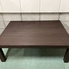 YAMAZEN 山善 木製 ローテーブル 座卓 ブラウン 幅105cm×奥行75cm×高さ38cmの画像