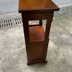 【リユースショップスパークル】電話台　No.101　木製　昭和レトロ　棚　格子　配送設置可能♪の画像