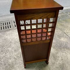 【リユースショップスパークル】電話台　No.101　木製　昭和レトロ　棚　格子　配送設置可能♪の画像