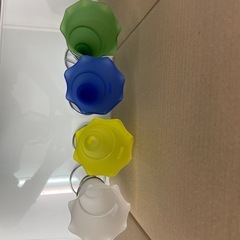 アイアン　ガラス花器　水鉢　花瓶の画像