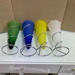 アイアン　ガラス花器　水鉢　花瓶の画像