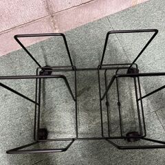 川口工器 ダンボールストッカーワイド キャスター付 片付けラック ブラック 幅41.5cm×奥行30cm×高さ43cm の画像