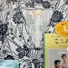 未使用 婦人用 Lサイズ 2着 やまと こころ ガーゼ おねまき 寝巻 綿100% 昭和レトロの画像