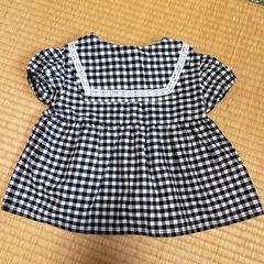 バースデイ ギンガムチェック 襟付き ブラウス 100の画像