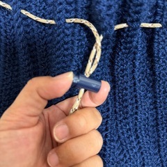 巾着バック　
ネイビーの画像