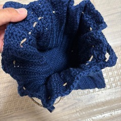 巾着バック　
ネイビーの画像