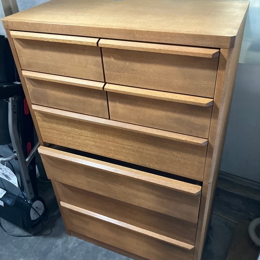 石2511-077 ハイチェスト6段　上下分割可　キズ汚れ有り